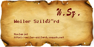 Weiler Szilárd névjegykártya