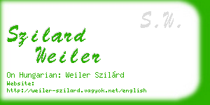 szilard weiler business card