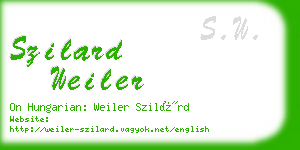 szilard weiler business card